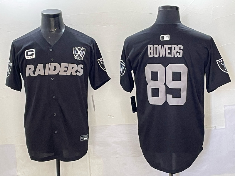 Men Oakland Raiders #89 Bowers Black Nike 2025 Limited NFL Jersey 003->oakland raiders->NFL Jersey